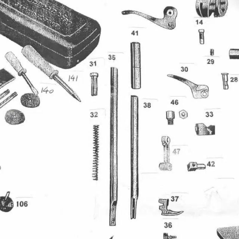 P/N 35 TIANG SEPATU MESIN JAHIT BUTTERFLY