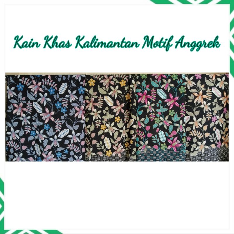 Kain Batik Kalimantan/ Benang Bintik Anggrek Hutan Merk Nita Mawinei