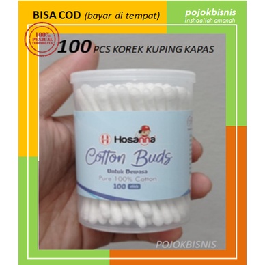 100 STICK CUTTON BUDS / KOREK KUPING KAPAS / COTTON BUDS DEWASA MODEL TABUNG