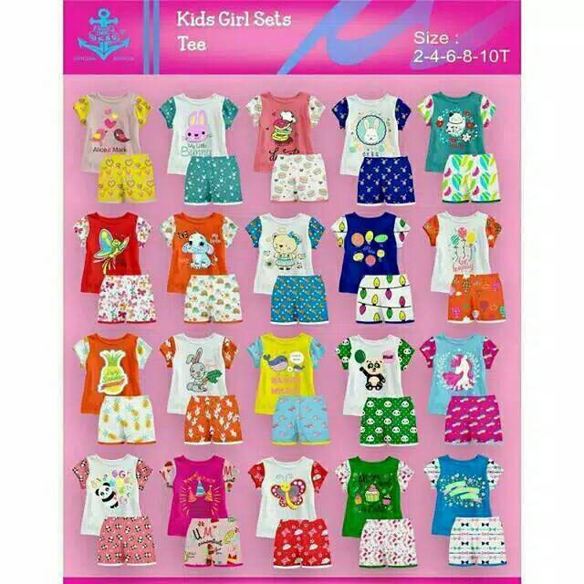 SETELAN OKBG GIRL SIZE 246810 / Pakaian Anak Perempuan