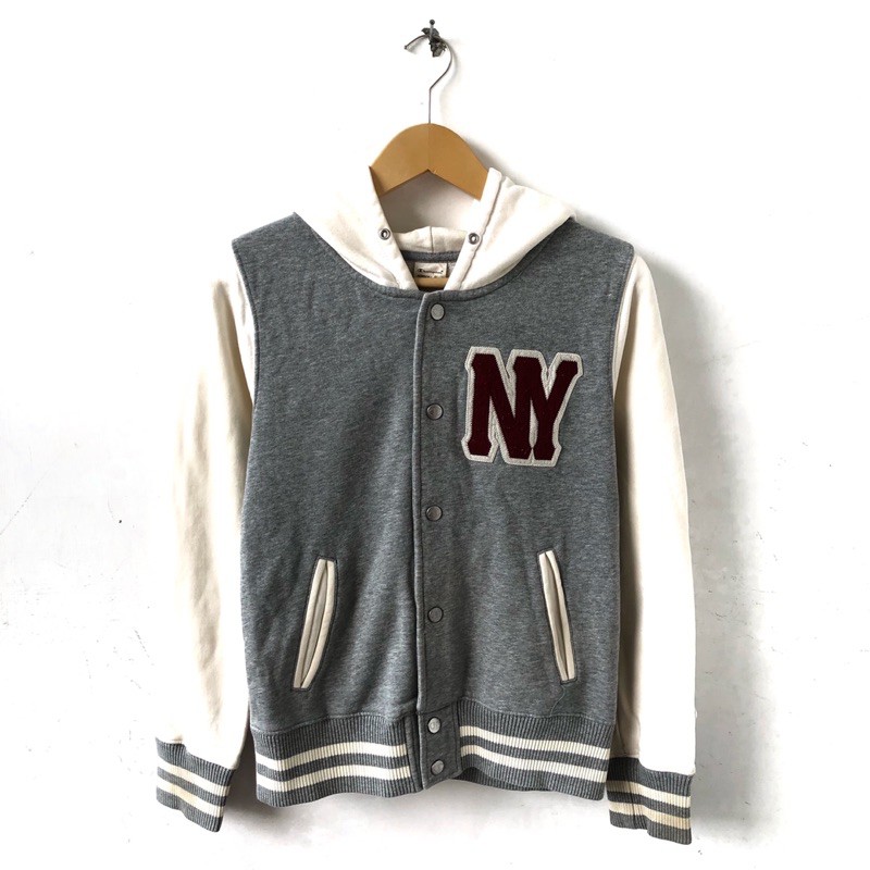 Jaket Sweater Zip Hoodie Champion X New York Bekas Second Original