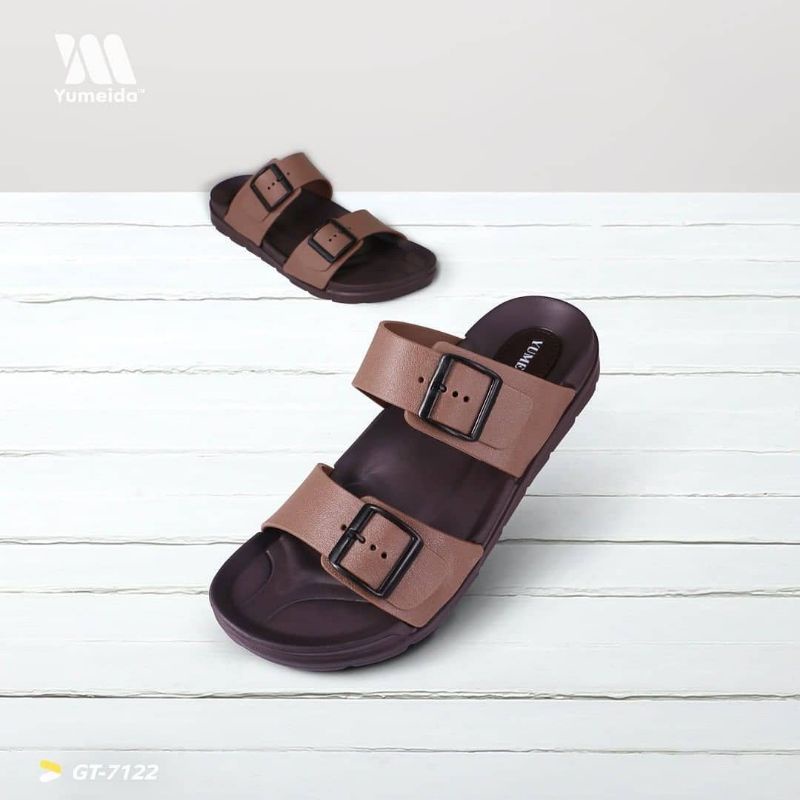 Sandal Pria/ Wanita Model Ban Dua Casual Modern Lentur Yumeida Size 38-43