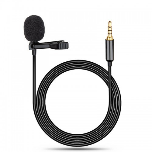 MIC-009 Mic Live Streaming / Meeting / Presentasi / Lavalier Mic Clip Microphone Kondensor