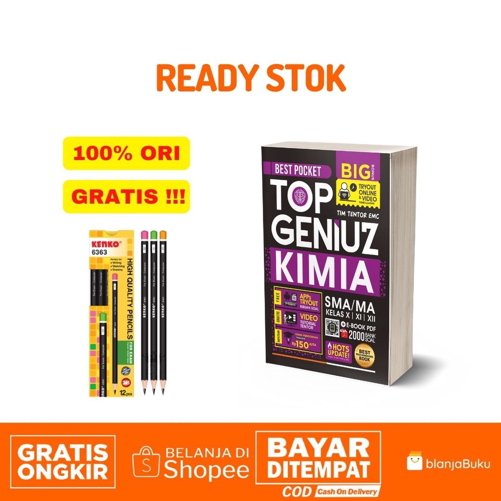 BUKU SMA TOP GENIUS FISIKA,KIMIA,BIOLOGI,MATEMATIKA / SMART GENIUS SMA/MA-TOP KIMIA