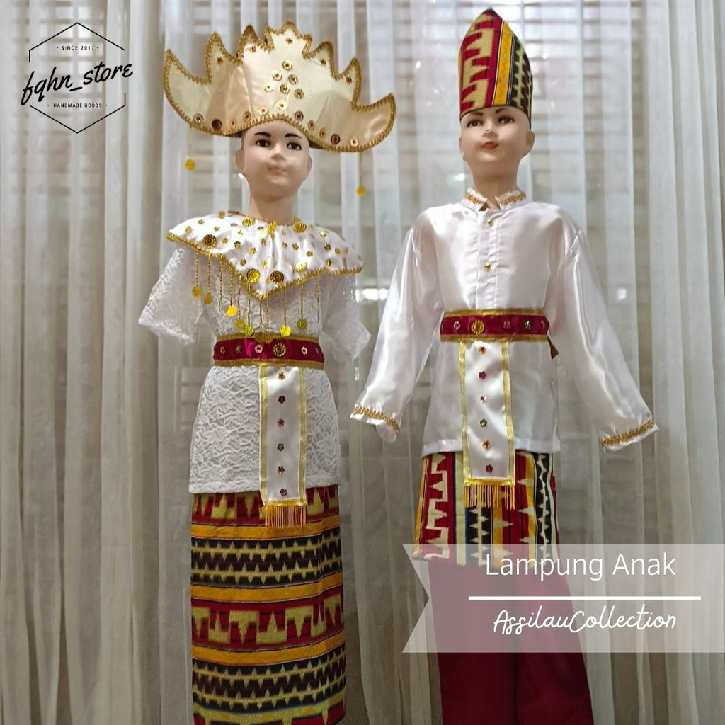 Baju adat Lampung anak-anak satuan (Laki/Cewek)