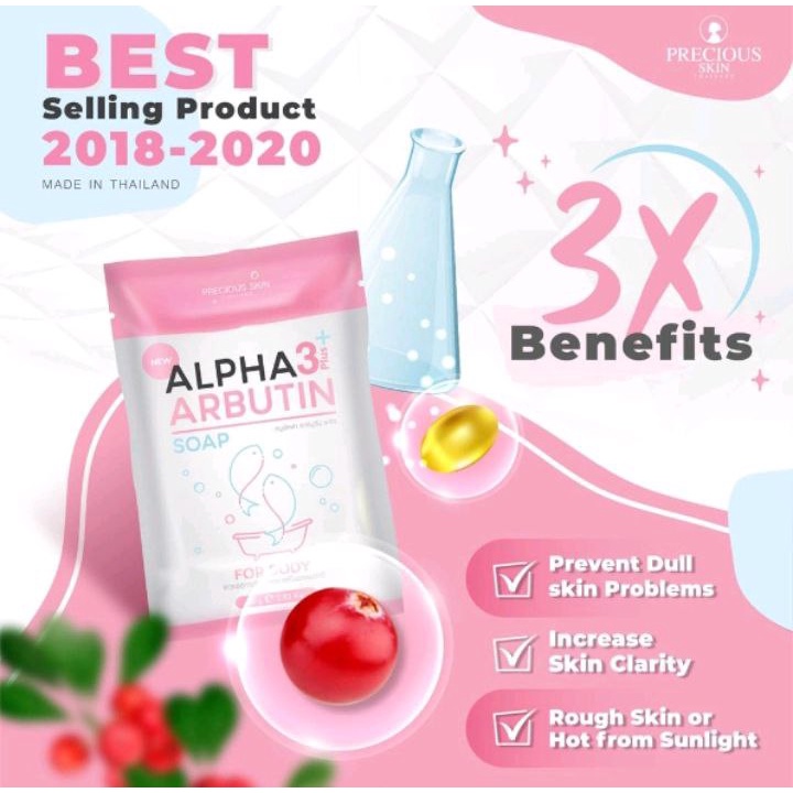 ALPHA ARBUTIN 3 PLUS COLLAGEN WHITENING SOAP 100% ORIGINAL THAILAND