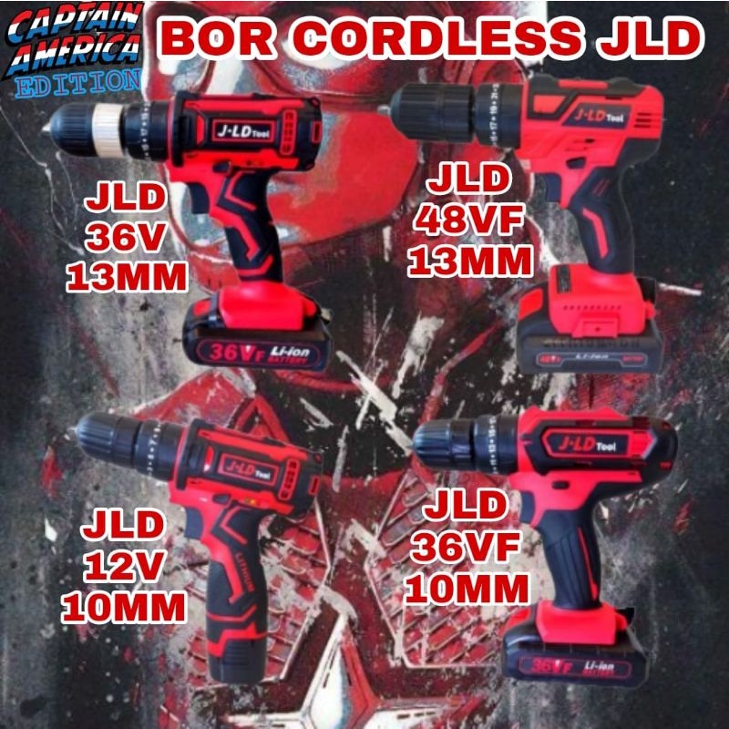 BOR BATERAI CORDLESS JLD 36V,JLD 48V,JLD 12V,HUJIA 48V IMPACT DRILL