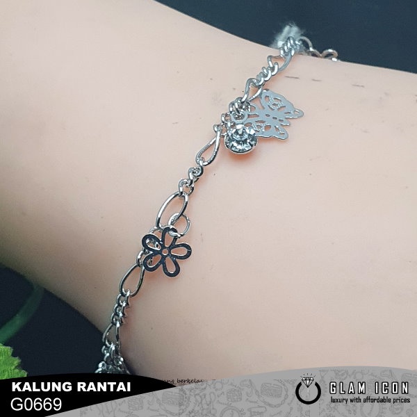 Gelang rantai Bandul Mata Kupu Kupu G0669 GKS