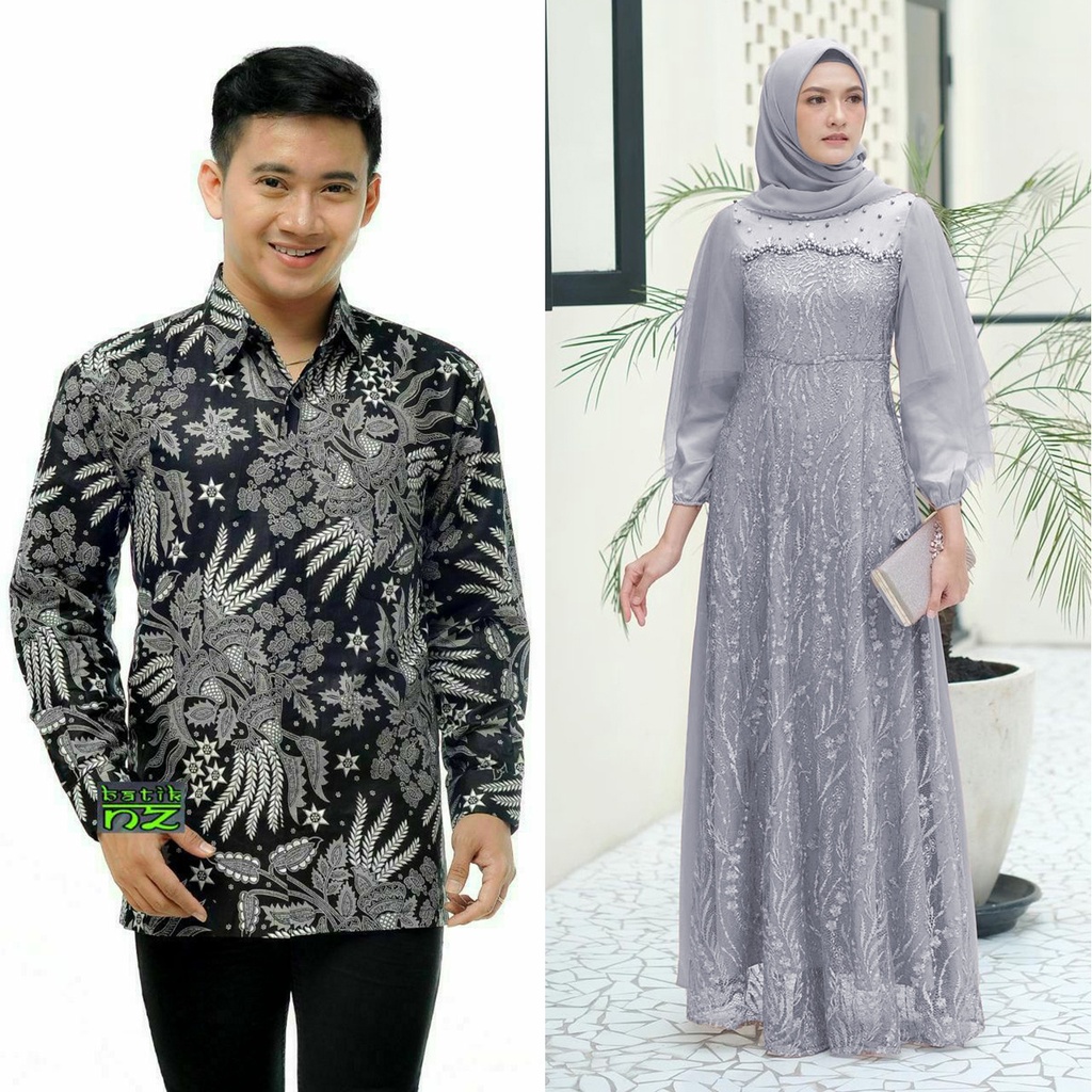 COUPLE GAMIS LEBARAN - SARIMBIT BATIK COUPLE GAMIS RADIKA - BAJU COUPLE KONDANGAN KEKINIAN - DRESS PESTA KONDANGAN TUNANGAN WISUDA - COUPLE GAMIS REMAJA