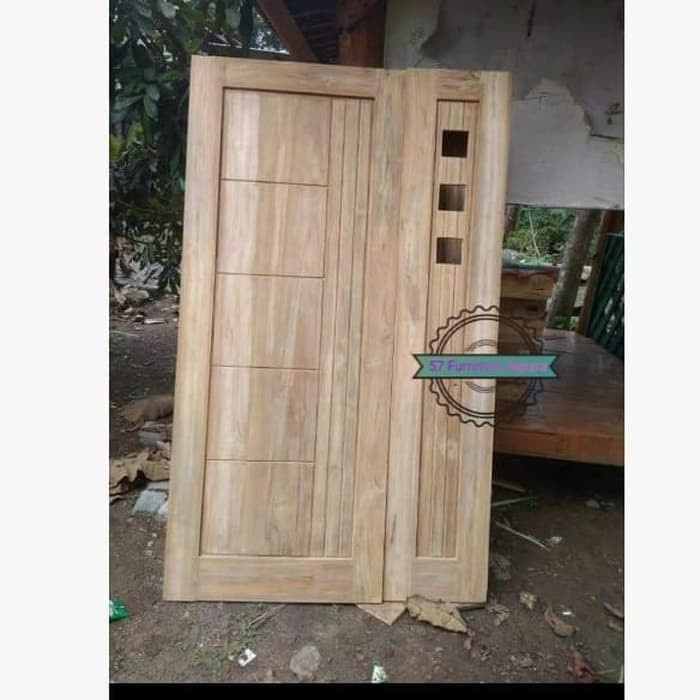 Pintu kusen rumah mentahan kayu jati model simpel
