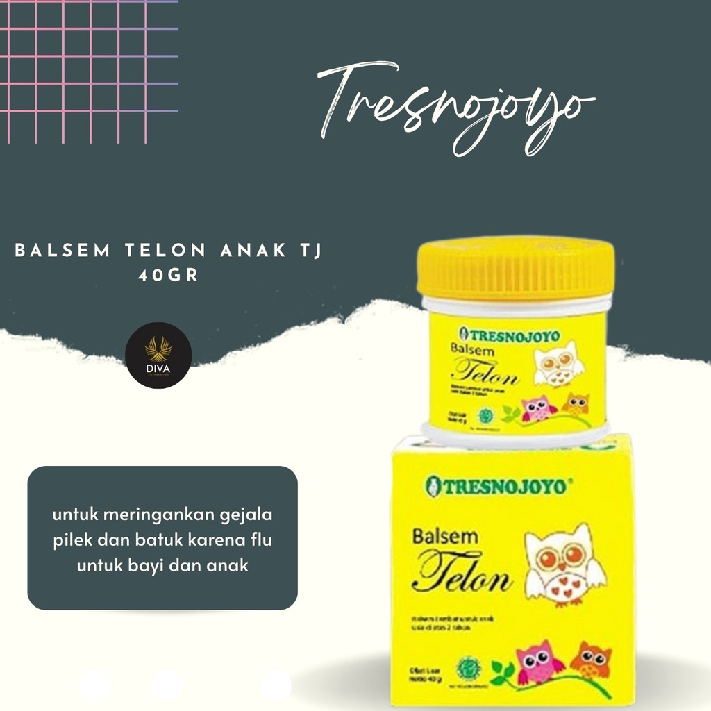 Original Balsem Bayi Tresno Joyo Balsem untuk Pereda Flu Batuk Pilek Bayi 40 gr Exp Baru