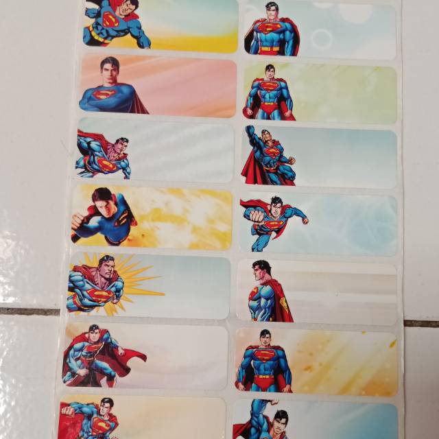 

Stiker Label Nama Waterproof Superman