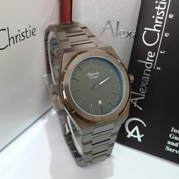 Jam Tangan Wanita Alexandre Christie AC 8600 Original - Grey unisex