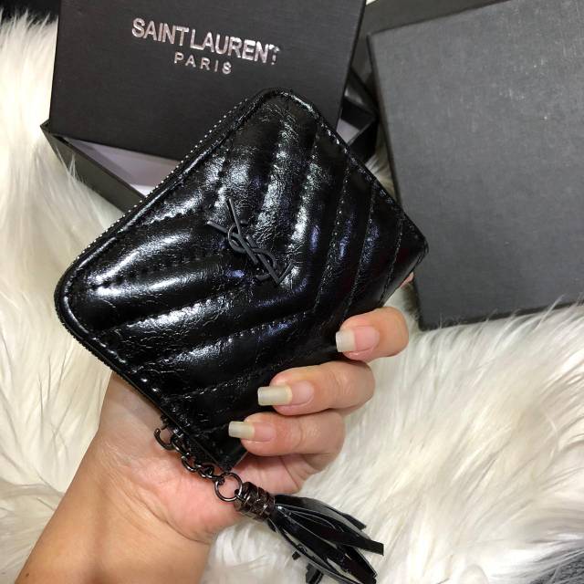 YSL Dompet Kartu Cevron Semi Premium AAA FREE Box