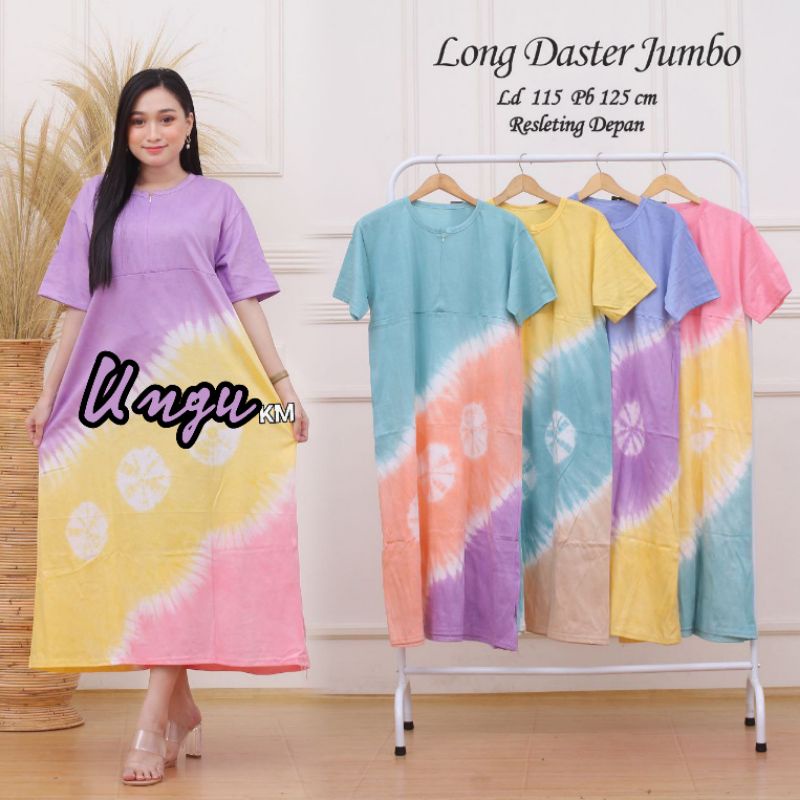 LONG DASTER KAOS JUMBO BUSUI MOTIF TIEDYE BATIK PEKALONGAN HOMEDRESS WANITA KEKINIAN