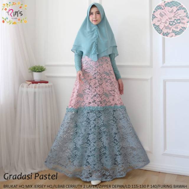 

Gradasi pastel syar'i set mewah