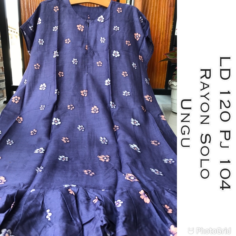 DASTER RUFFLE BUSUI SEBETIS / DASTER KEKINIAN / DASTER REMPEL VIRAL / DASTER BUSUI-Ungu bunga