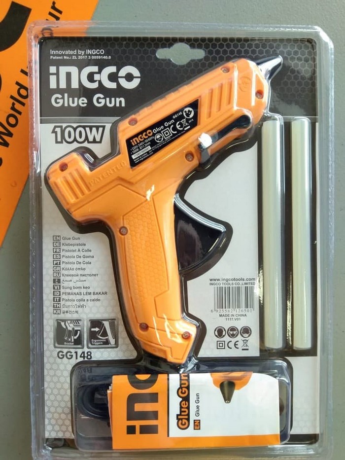LEM TEMBAK Free Glue stick 2pcs GLUE GUN (100W) INGCO GG148 Alat Tembakan Lem