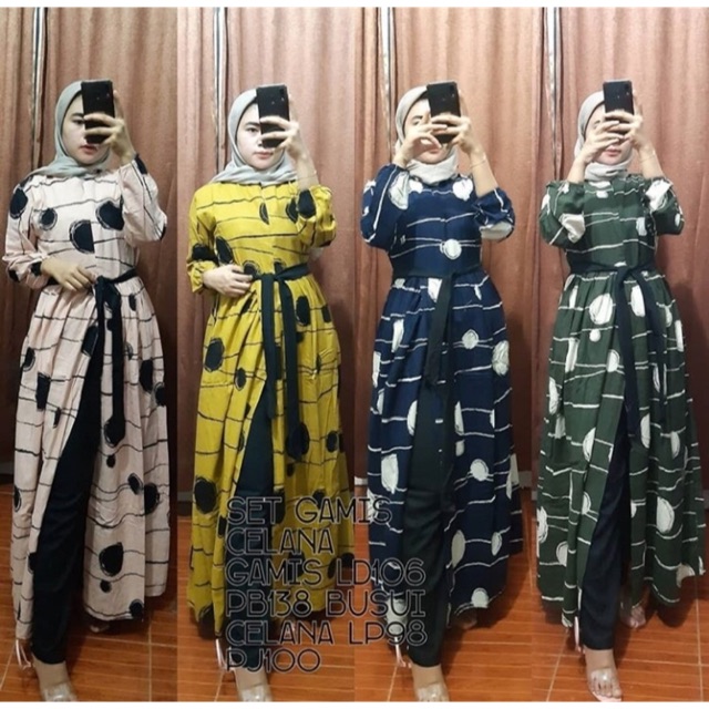 Setelan gamis + celana