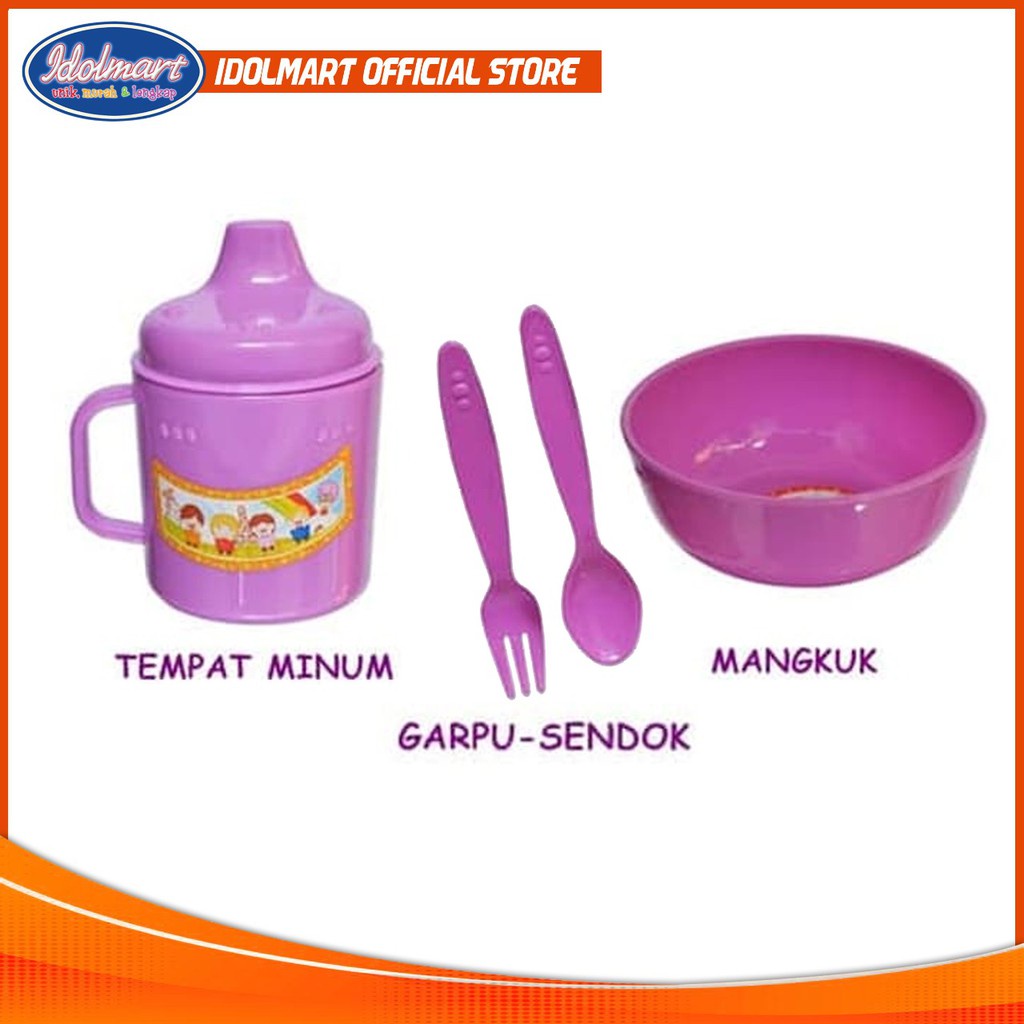 IDOLAKU Nishikawa Feeding Set Alat Perlengkapan Makan Baby Bayi - Jumbo L