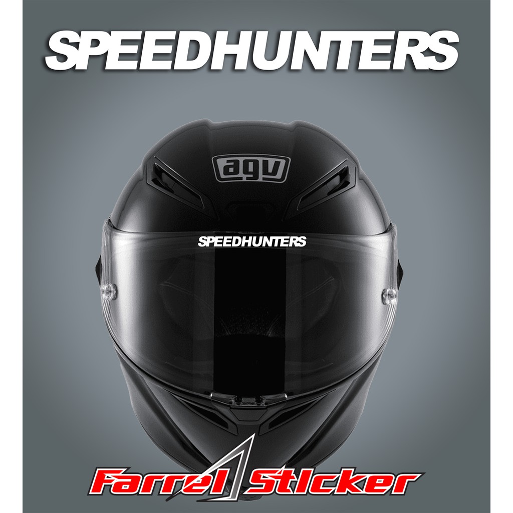 stiker speedhunter sticker speed hunter visor helm