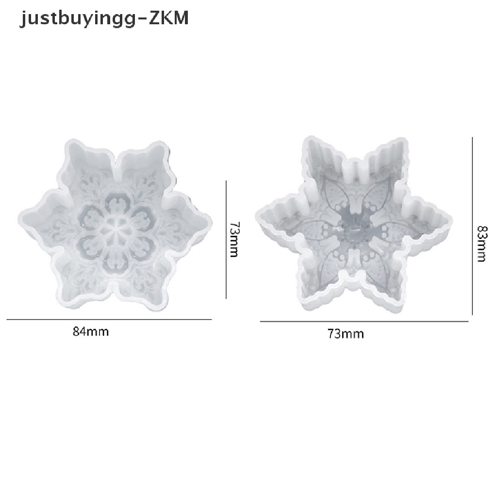 Cetakan Sabun / Cokelat / Permen Bentuk Snowflake Natal Bahan Silikon Untuk Dekorasi