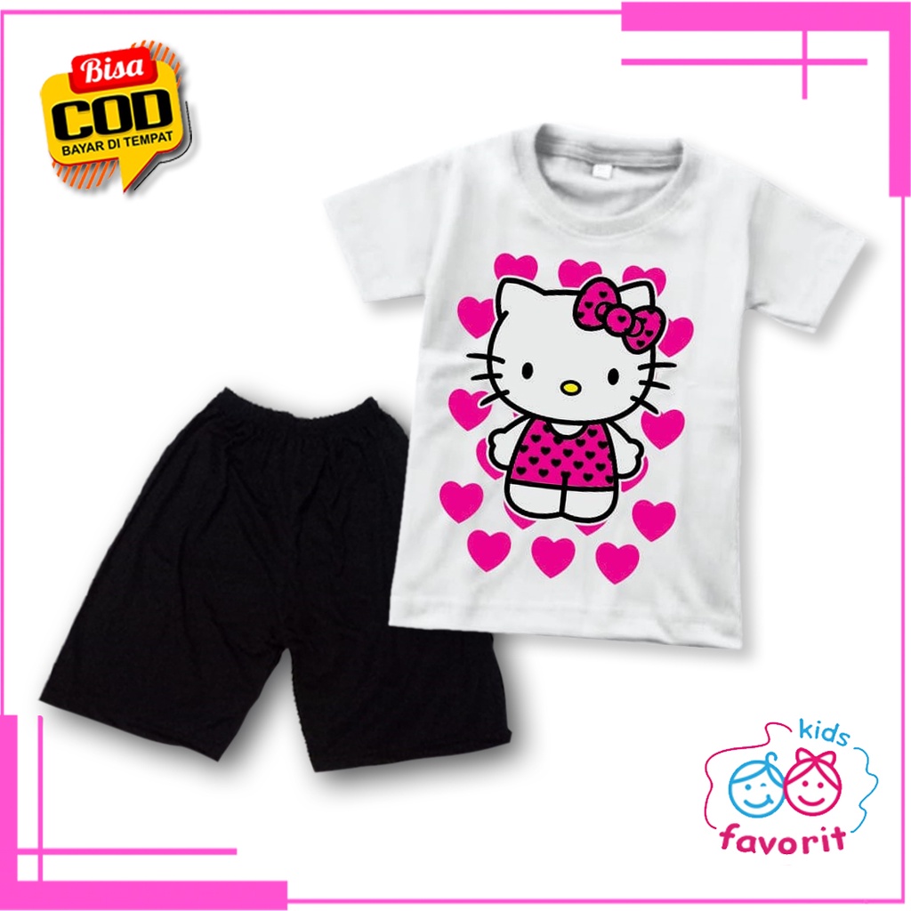 Favorit kids baju setelan anak perempuan lengan pendek