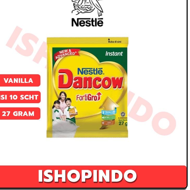 

[PRODUK 00LH0] DANCOW INSTANT FORTIGRO PUTIH 27 GR / COKLAT 39 GR RENCENG (ISI 10 SACHET) HB8