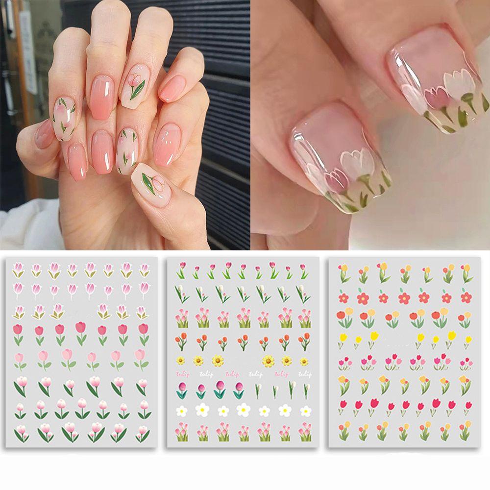 Preva Stiker Kuku Dekorasi Tulip DIY Manicure 3D