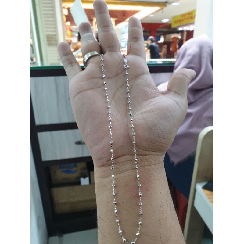 kalung emas jedar putih