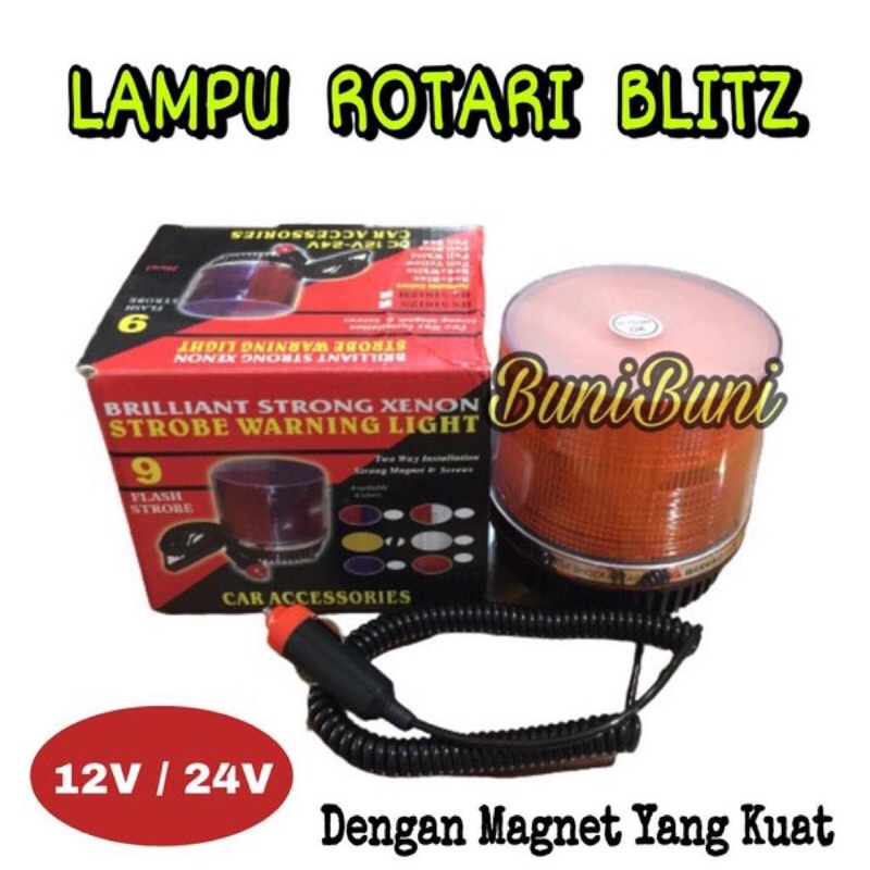 Lampu Rotari / Rotary Led Blitz Untuk Mobil 12 Volt &amp; Truk 24 Volt Universal