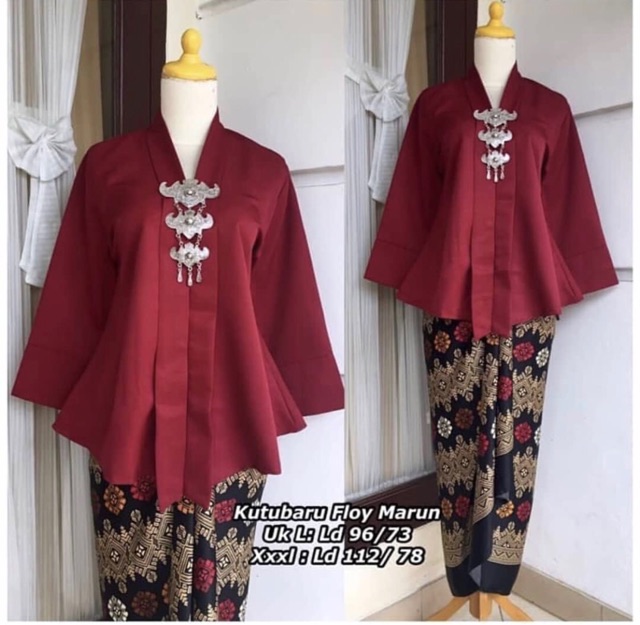 TERMURAH!!! KEBAYA KUTUBARU SET FLOY/ KEBAYA MODERN