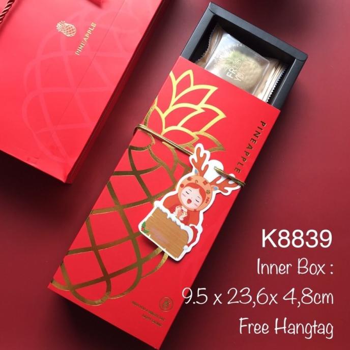 

yang dicari] Kotak Box + Paper Bag Nastar K8839 Merah Gold Imlek Natal Kue Cookies