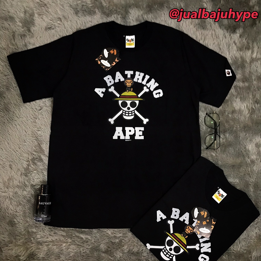 Baju Kaos Tshirt Bape One Piece Premium Hype Mirror Quality