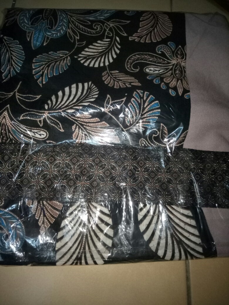 Ori Atasan Blus Batik Wanita Modern Halus Dolby Kombinasi Brokat Polos