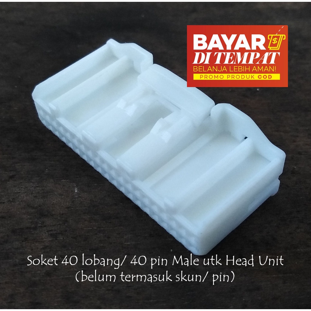 Soket Male 40 Lubang/ 40 Pin utk HU Bawaan Nissan