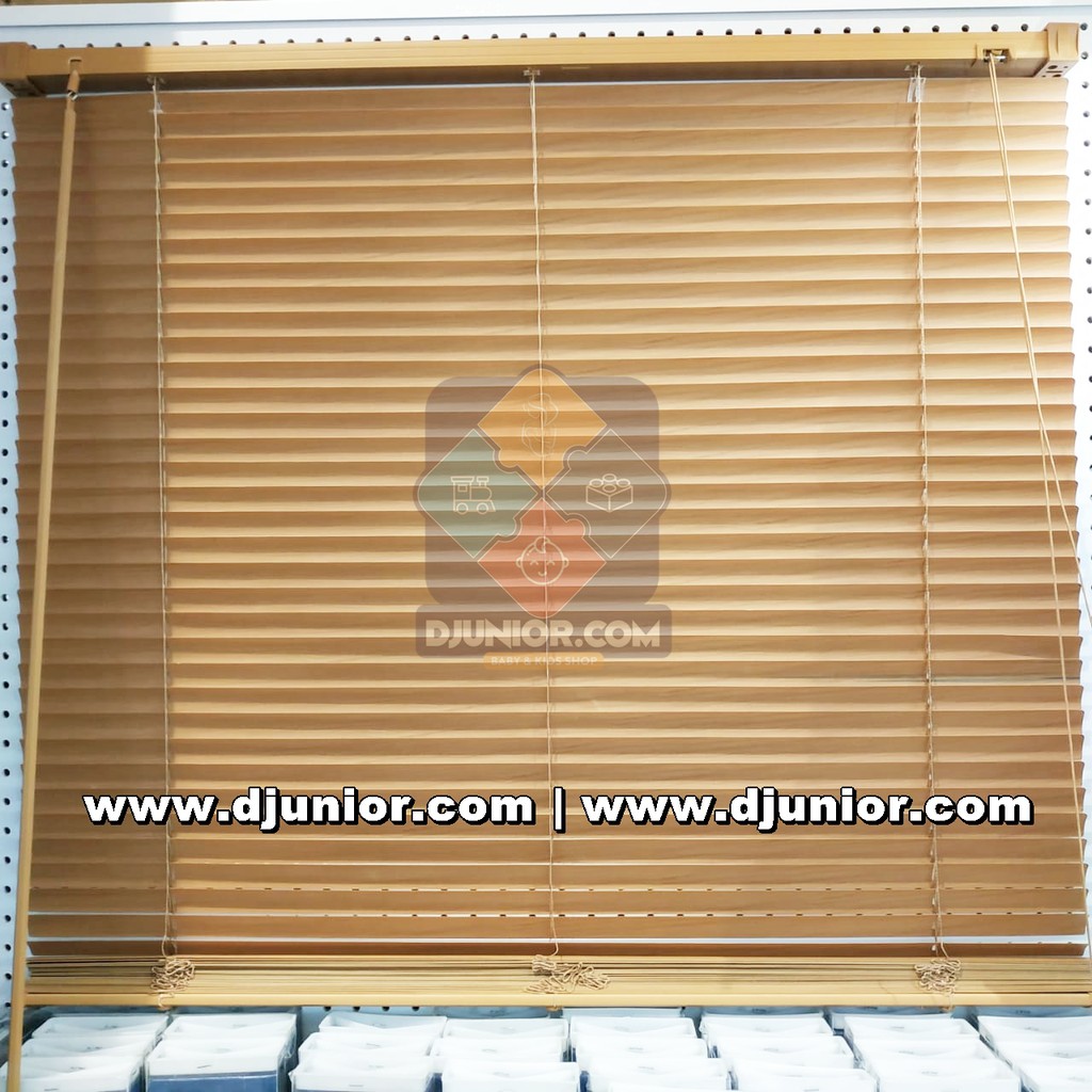 KRIS - VENETIAN BLINDS PVC / BLIND ROLLER / TIRAI GULUNG JENDELA 120 X 220 CM WOOD ACE FORHOME
