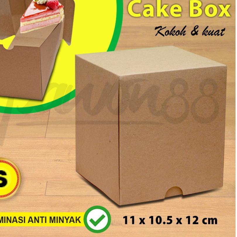 ➹ Kotak Box Dus Kue Cake SLICE (S) | Tart-Cupcakes-Brownies-Blackforest - ( 30 Pcs ) ♥