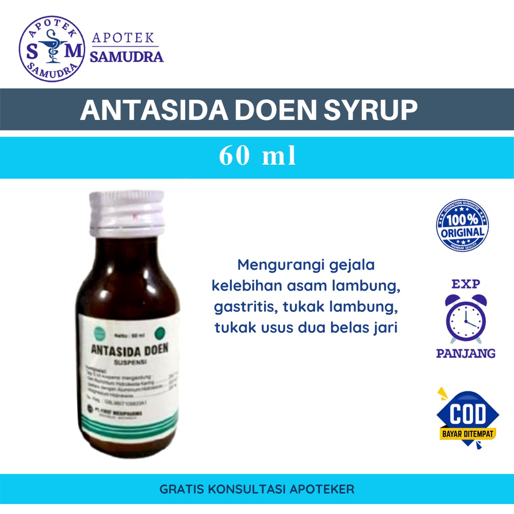 Jual ANTASIDA DOEN Sirup - 60ml (obat maag) Indonesia|Shopee Indonesia