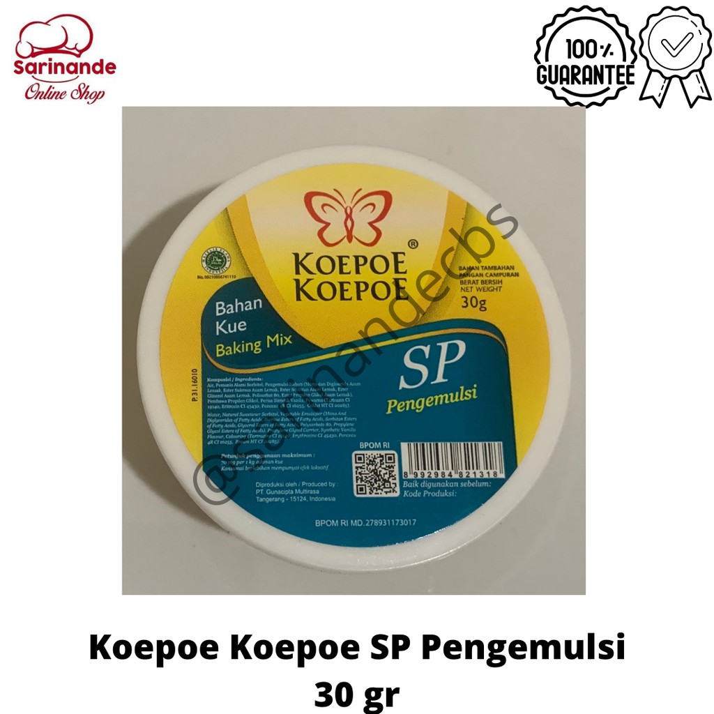 

Koepoe Koepoe / Kupu Kupu SP Pengemulsi Emulsifier 30gr