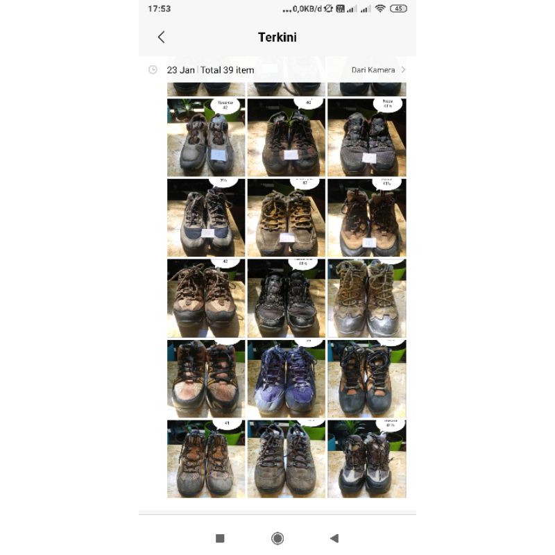 borongan sepatu outdoor