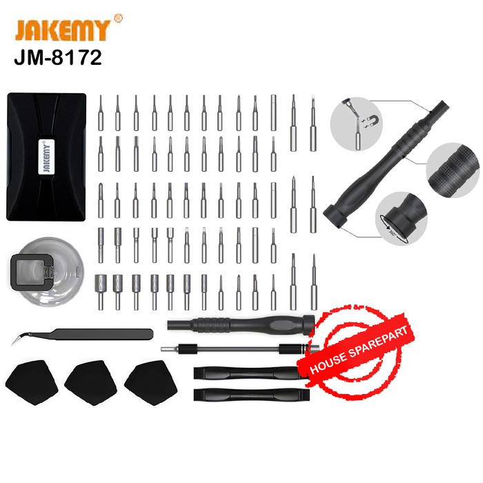 Jakemy 73 in 1 Obeng Set Portable &amp; Precision DIY Screwdriver JM-8172