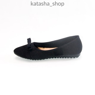 Katasha Flat Shoes Sepatu  Wanita  Gratica Rajut  Pita Atas 