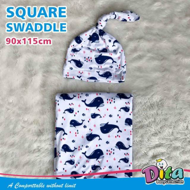 SNI DITA MOONSCARE FREE TOPI, Selimut Bedong Bayi Rainbow Dita , Bedong Bayi Instan , Bedong Bayi Baru Lahir Newborn