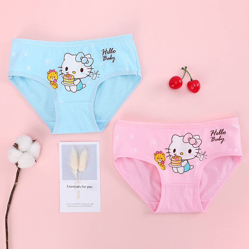 LittleAaron XIAO TING CD celana dalam anak perempuan bahan katun halus 2-12 Tahun PART2