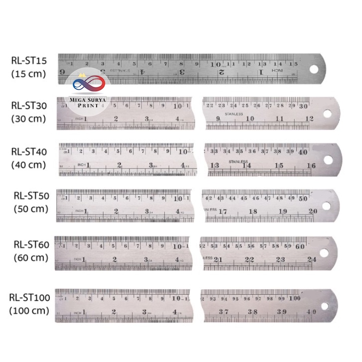 

Ruler Penggaris Stainless 50 cm