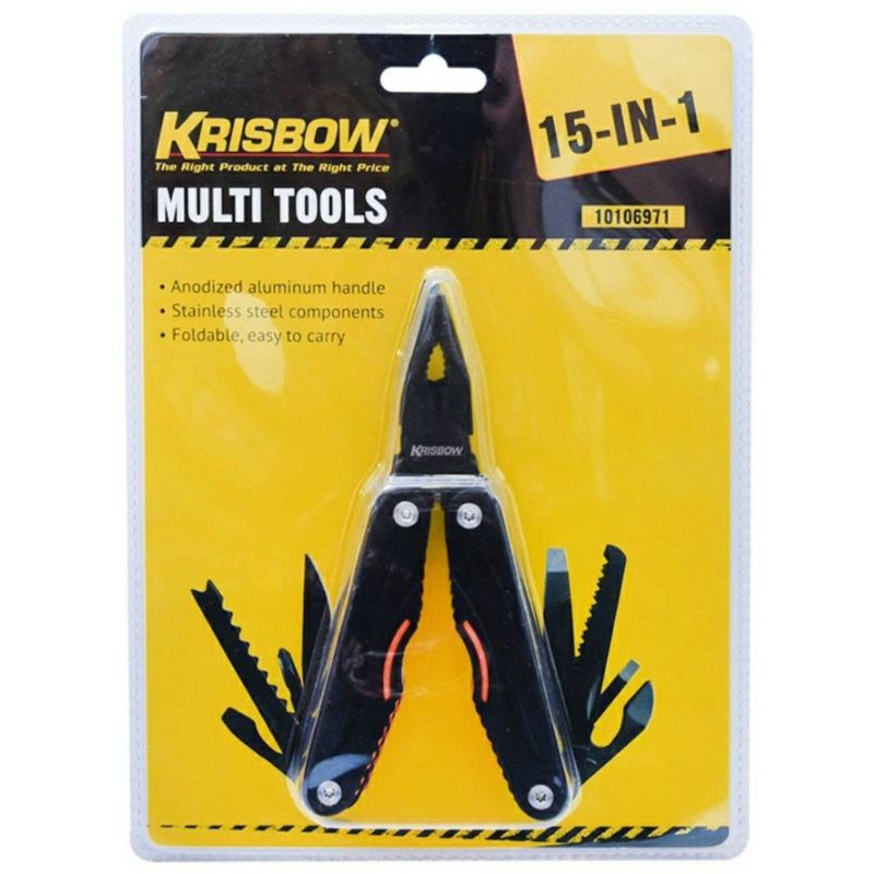Pisau Tang Krisbow Lipat Saku Serbaguna 15 in 1