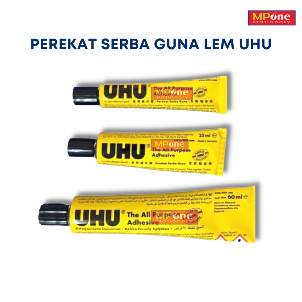 

Lem UHU Cair / Lem Uhu / Perekat serba Guna / Lem All Purpose Adhesive / 20 ML, 30 ML, 65 ML