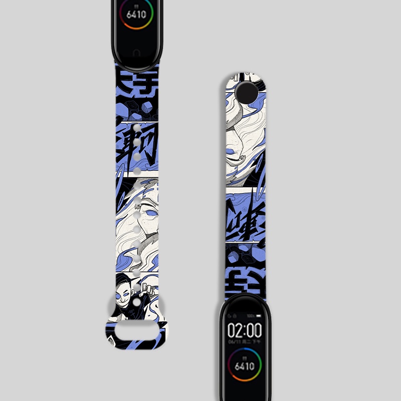 XiaoMi Band 6 Strap Xiaomi Mi Bracelet 7 6 5 4 3 Cartoon Printed Personality Pattern Replacement Bracelet Strap xiaomi band 5 miband 6 miband 4