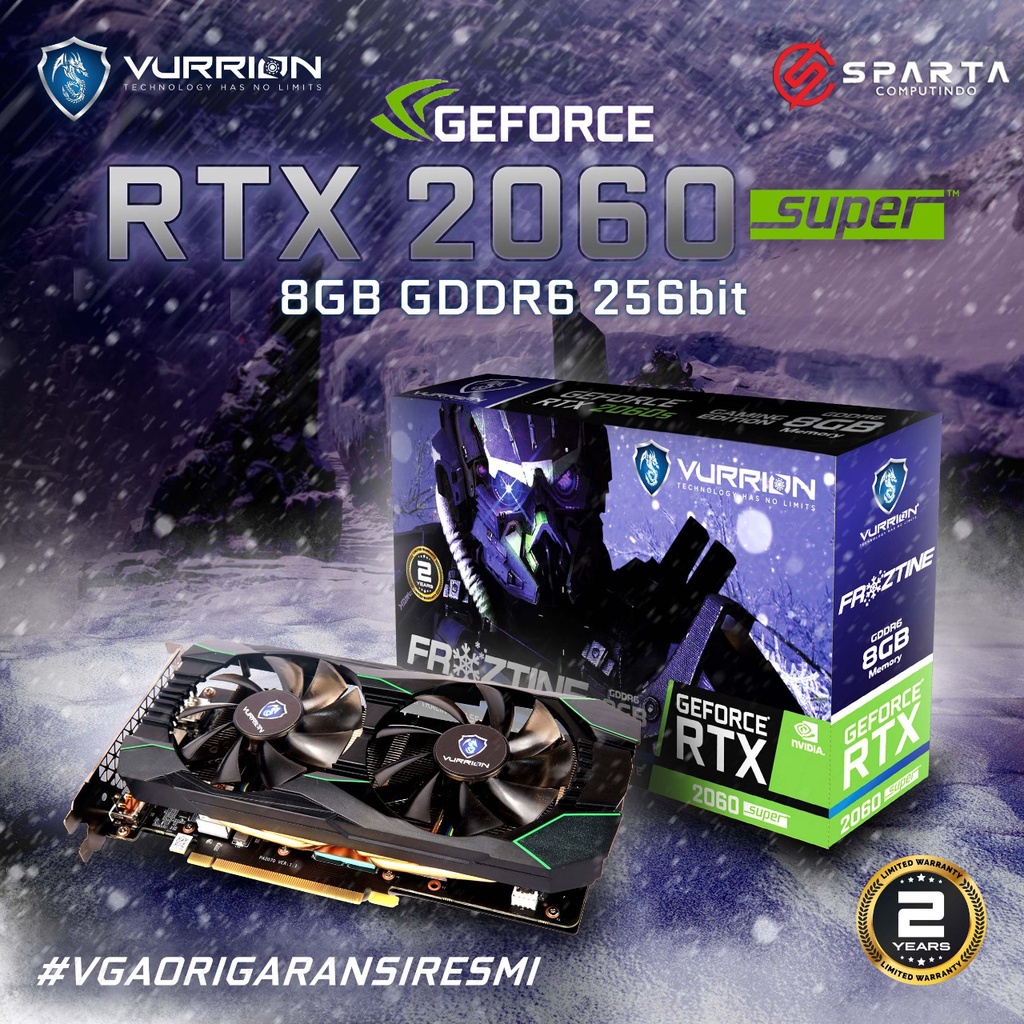 VGA Card Vurrion Nvidia Geforce RTX 2060 Super 8GB GDDR6